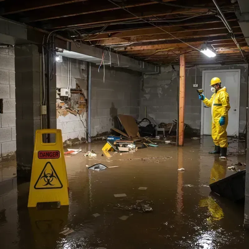 Flooded Basement Electrical Hazard in Town and Country, MO Property